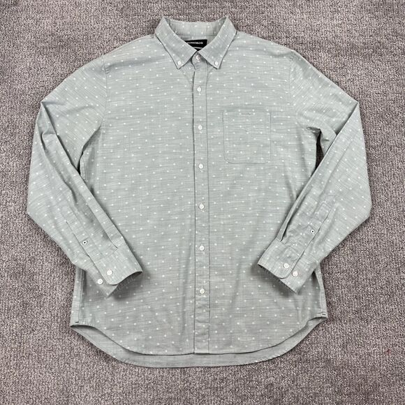 Bonobos Shirt Mens Large Sage Green Slim Fit Button Down Long Sleeve Stretch - Picture 1 of 8